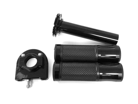 CNC Throttle Handle Set - Black - Gasbike.net