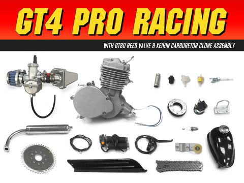 GT4 Pro Racing 66cc/80cc Bicycle Engine Kit - Gasbike.net