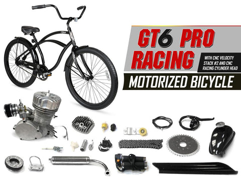 GT6 Pro Racing 66cc/80cc Motorized Bicycle - Gasbike.net