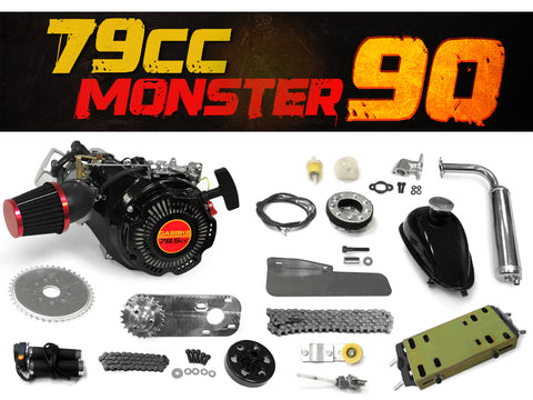 79cc Monster 90 Bike Engine Kit - Complete 4-Stroke Kit