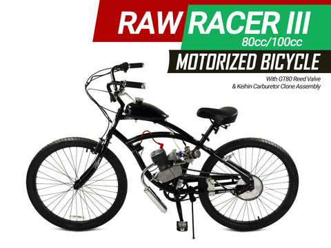 Raw Racer III 80cc/100cc Motorized Bicycle - Gasbike.net