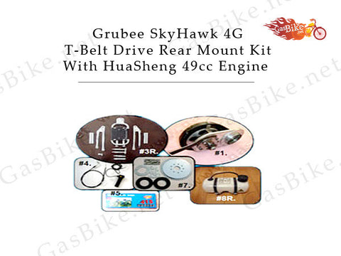 Grubee SkyHawk 4G T-Belt Drive Rear Mount Kit With HuaSheng 49cc Engine - Gasbike.net