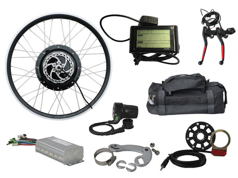 Tesla 26" Electric Conversion Front Wheel - 48 V 1000 W (With Disc Brake and LCD) - Gasbike.net